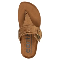 Best Earth Shoes Aldora Woven Round Toe Casual Flat Sandals