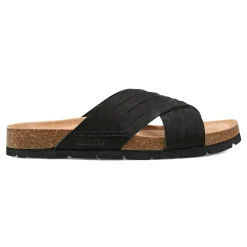 Earth Shoes Atlas Square Toe Slip-on Strappy Casual Sandals Black