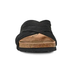 Earth Shoes Atlas Square Toe Slip-on Strappy Casual Sandals Black