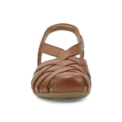 Hot Earth Shoes Berri Woven Casual Round Toe Slip-on Sandals Light Brown