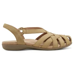 Outlet Earth Shoes Berri Woven Casual Round Toe Slip-on Sandals Light Green