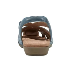 Hot Earth Shoes Berri Woven Casual Round Toe Slip-on Sandals Medium Blue