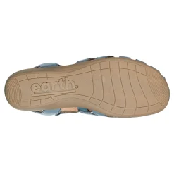 Hot Earth Shoes Berri Woven Casual Round Toe Slip-on Sandals Medium Blue