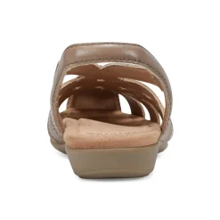 Sale Earth Shoes Berri Woven Casual Round Toe Slip-on Sandals Taupe