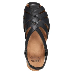 Sale Earth Shoes Berri Woven Casual Round Toe Slip-on Sandals Black
