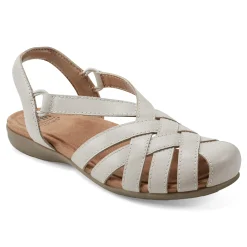 Discount Earth Shoes Berri Woven Casual Round Toe Slip-on Sandals Light Natural