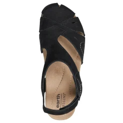 Earth Shoes Birdine Casual Round Toe Slip-on Sandals Black
