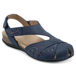 Earth Shoes Birdine Casual Round Toe Slip-on Sandals Dark Blue