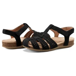 Discount Earth Shoes Birdy Casual Round Toe Slip-On Sandals Black