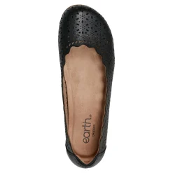 Outlet Earth Shoes Bria Round Toe Casual Slip-on Ballet Flats Black