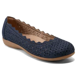 Online Earth Shoes Bria Round Toe Casual Slip-on Ballet Flats Dark Blue