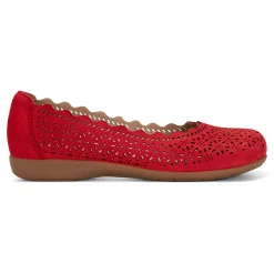 Online Earth Shoes Bria Round Toe Casual Slip-on Ballet Flats Medium Red