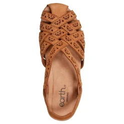 Online Earth Shoes Briel Round Toe Casual Slingback Flat Sandals Medium Natural