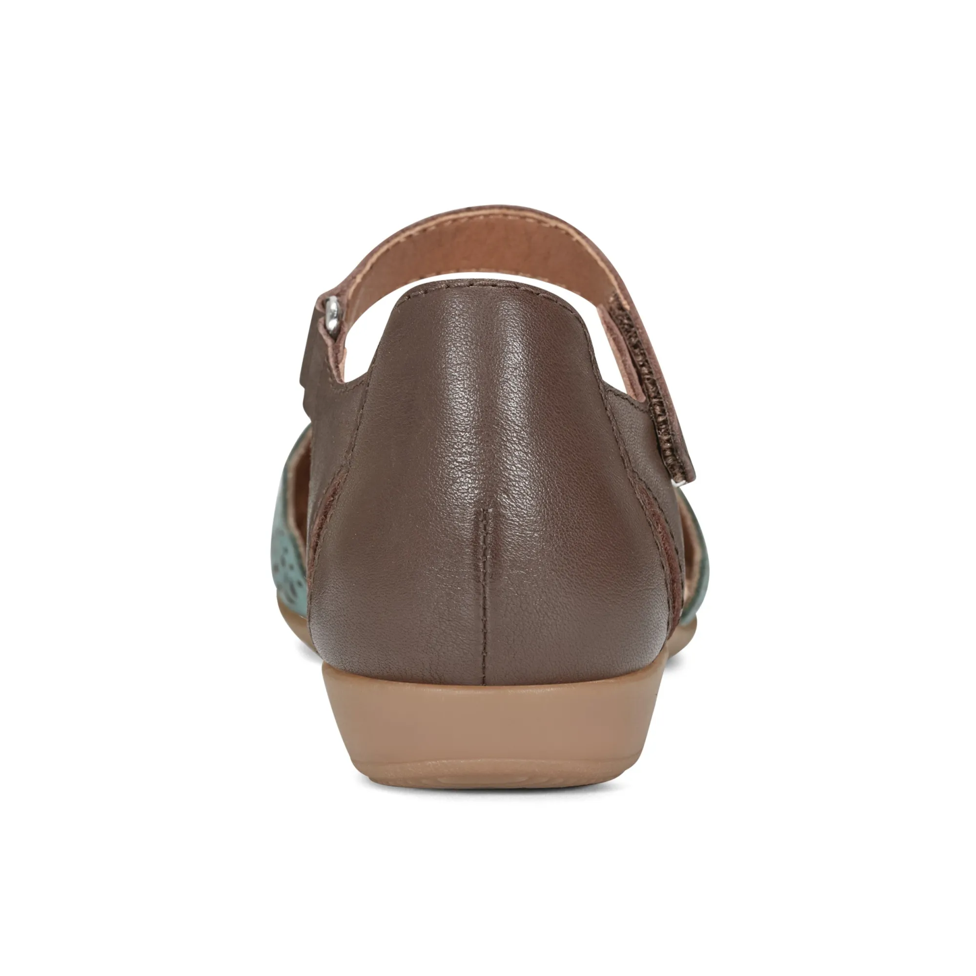 Sale Earth Shoes Bronnie Casual Slip-On Perforated Sandals Green/Brown