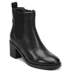 Discount Earth Shoes Cassi Ankle Booties Black Leather/Elastic