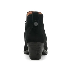 Outlet Earth Shoes Chandy Ruched Booties Black Suede
