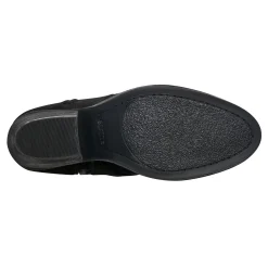 Outlet Earth Shoes Chandy Ruched Booties Black Suede