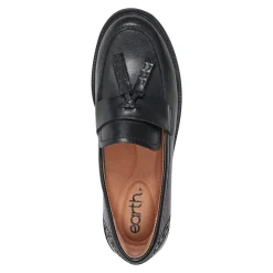 Best Earth Shoes Deeana Tassel Loafers Black Leather