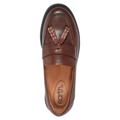 Online Earth Shoes Deeana Tassel Loafers Red Leather