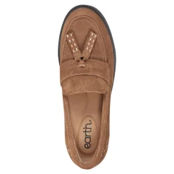 New Earth Shoes Deeana Tassel Loafers Natural Suede
