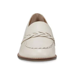 Hot Earth Shoes Edie Stacked Heel Casual Slip-on Loafers Ivory