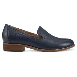 Online Earth Shoes Edna Round Toe Casual Slip-on Flat Loafers Dark Blue