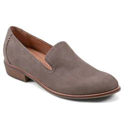 Discount Earth Shoes Edna Round Toe Casual Slip-on Flat Loafers Dark Gray