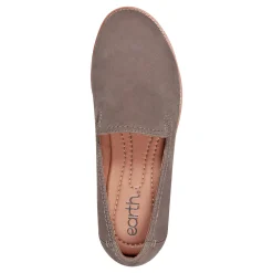 Discount Earth Shoes Edna Round Toe Casual Slip-on Flat Loafers Dark Gray
