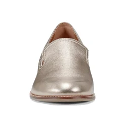 Hot Earth Shoes Edna Round Toe Casual Slip-on Flat Loafers Gold