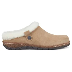 Hot Earth Shoes Elena Cold Weather Round Toe Casual Slip-on Clogs Medium Natural