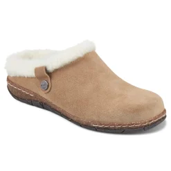Hot Earth Shoes Elena Cold Weather Round Toe Casual Slip-on Clogs Medium Natural