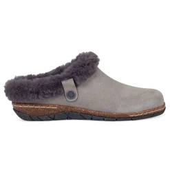 New Earth Shoes Elena Cold Weather Round Toe Casual Slip-on Clogs Medium Gray