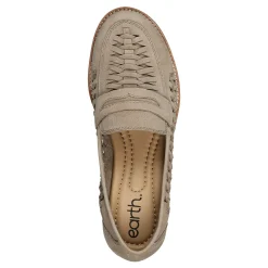 Online Earth Shoes Ella Round Toe Slip-on Casual Flat Loafers Taupe