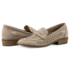 Online Earth Shoes Ella Round Toe Slip-on Casual Flat Loafers Taupe
