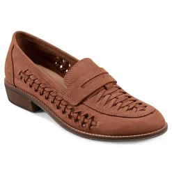 Online Earth Shoes Ella Round Toe Slip-on Casual Flat Loafers Light Natural