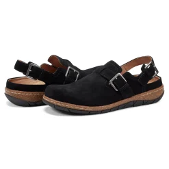 Hot Earth Shoes Elmonte Round Toe Slingback Clogs Black