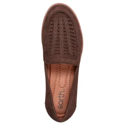Best Earth Shoes Elona Casual Slip-on Round Toe Loafers Dark Brown