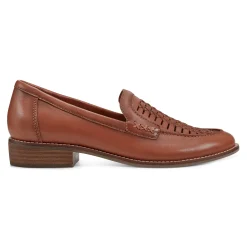 Clearance Earth Shoes Elona Casual Slip-on Round Toe Loafers Medium Brown