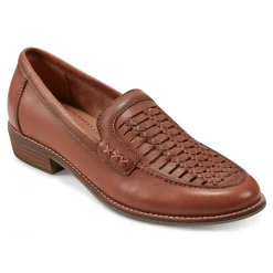 Clearance Earth Shoes Elona Casual Slip-on Round Toe Loafers Medium Brown