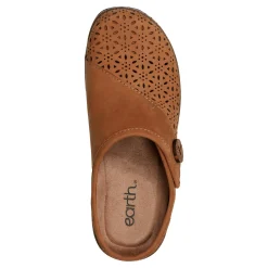 Earth Shoes Erinn Round Toe Casual Slip-on Flat Clogs Medium Natural