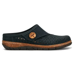 Earth Shoes Erinn Round Toe Casual Slip-on Flat Clogs Dark Blue