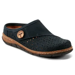 Earth Shoes Erinn Round Toe Casual Slip-on Flat Clogs Dark Blue