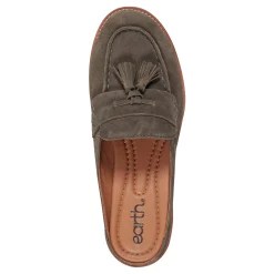 Online Earth Shoes Everett Casual Slip-on Round Toe Loafers Dark Green