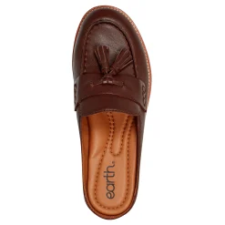Sale Earth Shoes Everett Casual Slip-on Round Toe Loafers Dark Brown