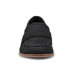 Discount Earth Shoes Evvie Casual Slip-On Perforated Loafers Black