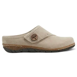 Earth Shoes Ezra Round Toe Casual Slip-on Flat Clogs Taupe