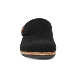 Earth Shoes Ezra Round Toe Casual Slip-on Flat Clogs Black Wool
