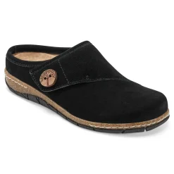 Clearance Earth Shoes Ezra Round Toe Casual Slip-on Flat Clogs Black
