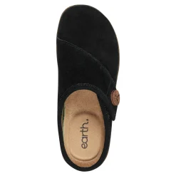 Clearance Earth Shoes Ezra Round Toe Casual Slip-on Flat Clogs Black