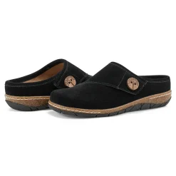 Clearance Earth Shoes Ezra Round Toe Casual Slip-on Flat Clogs Black